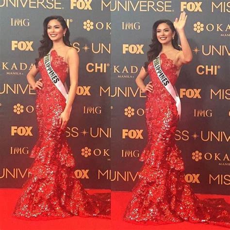 maxine medina red evening gown.